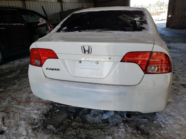 2HGFA16558H347414 - 2008 HONDA CIVIC LX WHITE photo 6