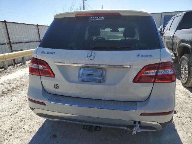 4JGDA5HB5DA238391 - 2013 MERCEDES-BENZ ML 350 4MATIC WHITE photo 6