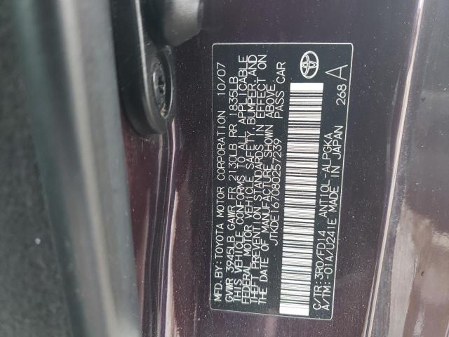 JTKDE167080257239 - 2008 TOYOTA SCION TC 紫色 照片 12