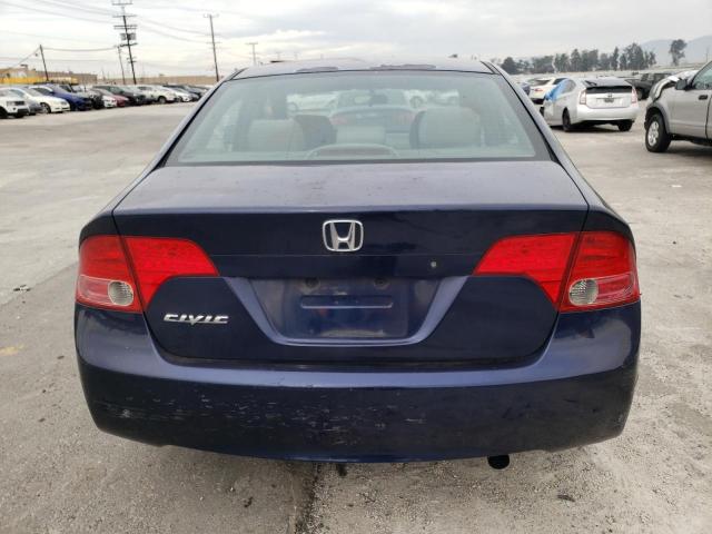 2HGFA16528H523531 - 2008 HONDA CIVIC LX BLUE photo 6