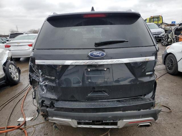 1FM5K8HT5HGD51627 - 2017 FORD EXPLORER PLATINUM BLACK photo 6