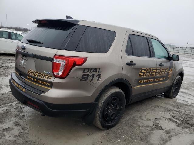 1FM5K8AR6JGB34852 - 2018 FORD EXPLORER POLICE INTERCEPTOR ذهبي صورة 3