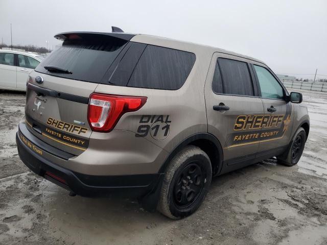 1FM5K8AR6JGB34852 - 2018 FORD EXPLORER POLICE INTERCEPTOR GOLD photo 3