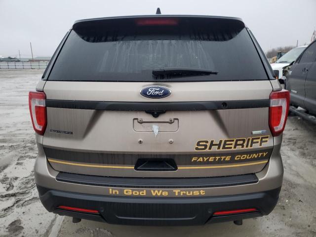 1FM5K8AR6JGB34852 - 2018 FORD EXPLORER POLICE INTERCEPTOR ذهبي صورة 6