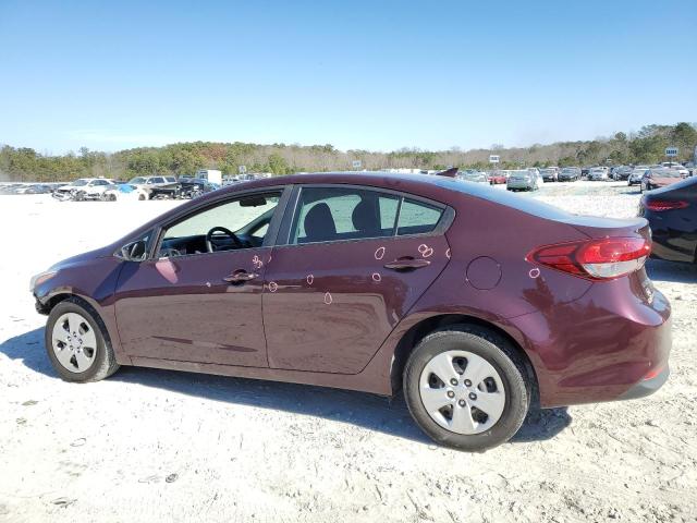 3KPFK4A71HE112624 - 2017 KIA FORTE LX BURGUNDY photo 2