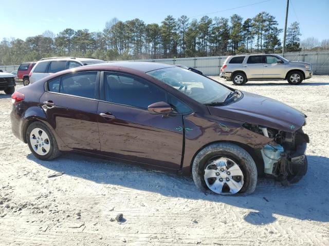 3KPFK4A71HE112624 - 2017 KIA FORTE LX BURGUNDY photo 4