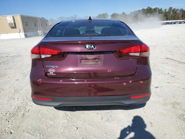 3KPFK4A71HE112624 - 2017 KIA FORTE LX BURGUNDY photo 6