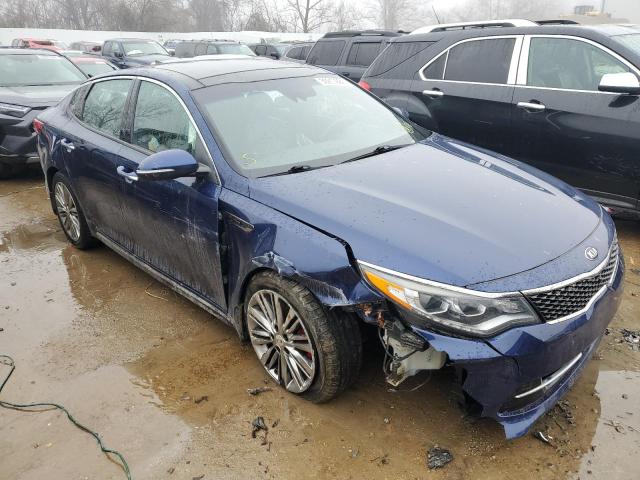 5XXGV4L27HG172573 - 2017 KIA OPTIMA SXL BLUE photo 4