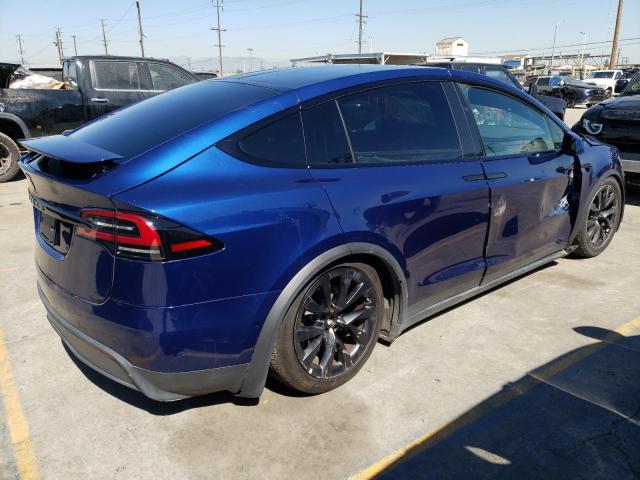 7SAXCAE55NF363129 - 2022 TESLA MODEL X BLUE photo 3