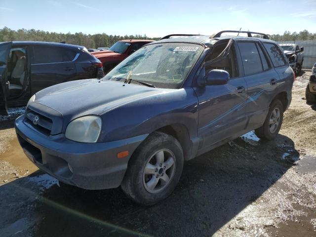 KM8SC13E56U111153 - 2006 HYUNDAI SANTA FE GLS BLUE photo 1