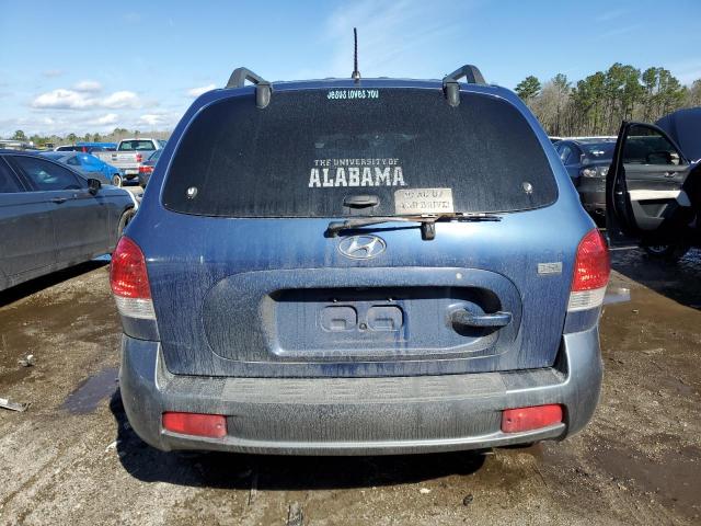 KM8SC13E56U111153 - 2006 HYUNDAI SANTA FE GLS BLUE photo 6