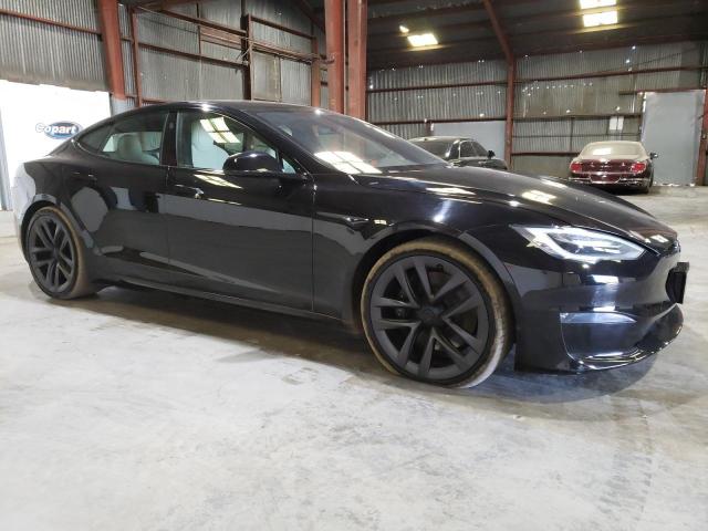 5YJSA1E68MF432125 - 2021 TESLA MODEL S BLACK photo 4