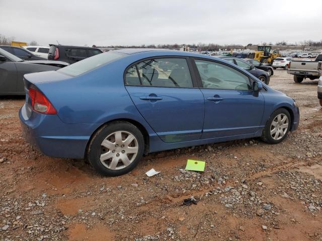 19XFA16529E038740 - 2009 HONDA CIVIC LX BLUE photo 3