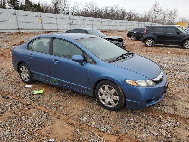 19XFA16529E038740 - 2009 HONDA CIVIC LX BLUE photo 4