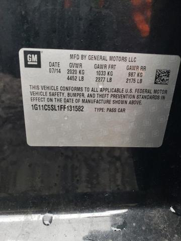 1G11C5SL1FF131582 - 2015 CHEVROLET MALIBU LT1 1LT 黑色 照片 12