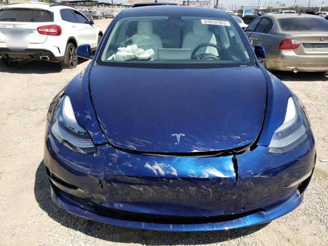 5YJ3E1EAXMF046173 - 2021 TESLA MODEL 3 BLUE photo 5