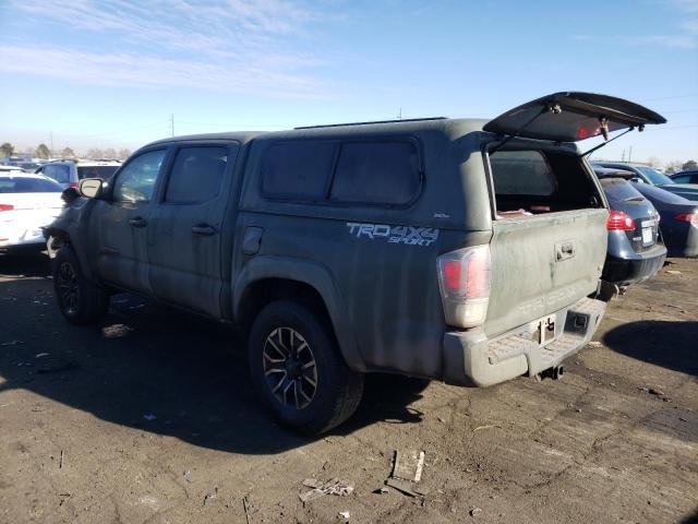 3TMCZ5AN3MM432577 - 2021 TOYOTA TACOMA DOUBLE CAB GREEN photo 2