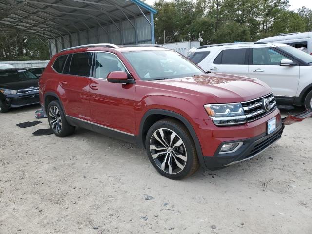 1V2NR2CA6KC607760 - 2019 VOLKSWAGEN ATLAS SEL PREMIUM RED photo 4