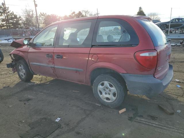 1B4GP15B52B614363 - 2002 DODGE CARAVAN EC RED photo 2