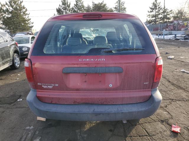 1B4GP15B52B614363 - 2002 DODGE CARAVAN EC RED photo 6