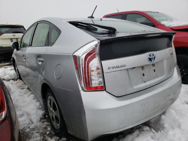 JTDKN3DU9F1887660 - 2015 TOYOTA PRIUS SILVER photo 2