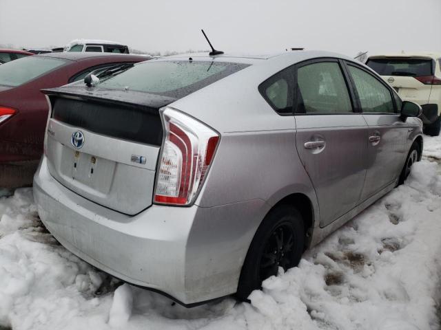 JTDKN3DU9F1887660 - 2015 TOYOTA PRIUS SILVER photo 3