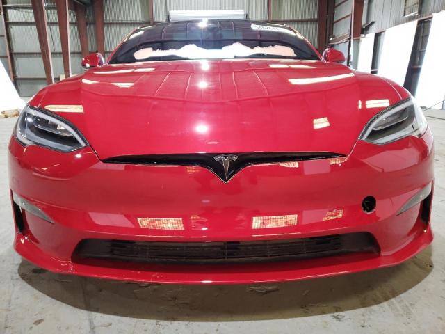 5YJSA1E69MF446924 - 2021 TESLA MODEL S Rojo foto 4