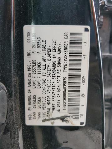 1HGCP36898A035876 - 2008 HONDA ACCORD EXL BLACK photo 13