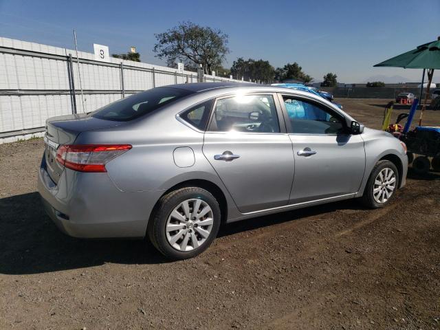 3N1AB7AP6EY338599 - 2014 NISSAN SENTRA S SILVER photo 3