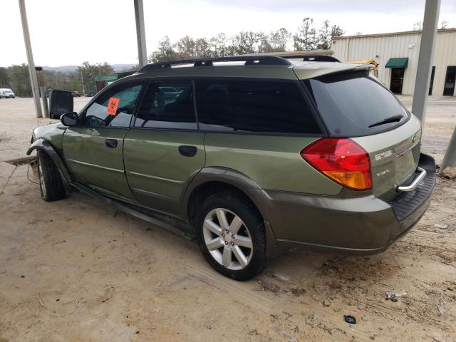 4S4BP61C177344997 - 2007 SUBARU LEGACY OUTBACK 2.5I GREEN photo 2