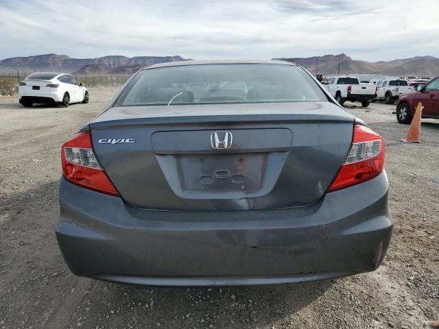 2HGFB2F53CH593647 - 2012 HONDA CIVIC LX GRAY photo 6