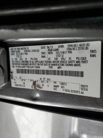 1FMCU0F71EUA11266 - 2014 FORD ESCAPE S GRAY photo 12