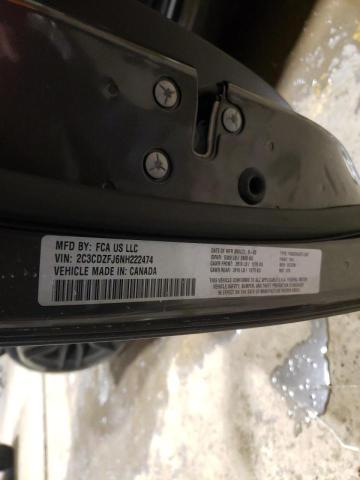 2C3CDZFJ6NH222474 - 2022 DODGE CHALLENGER R/T SCAT PACK GRAY photo 12