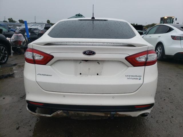 3FA6P0RU6GR157365 - 2016 FORD FUSION TITANIUM HEV WHITE photo 6