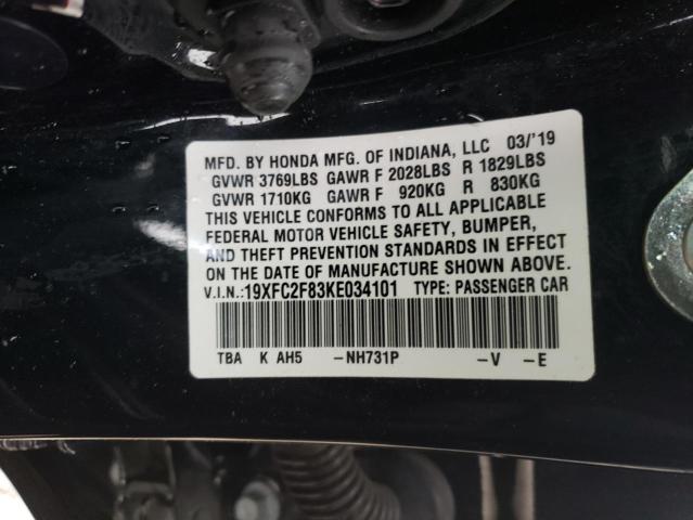 19XFC2F83KE034101 - 2019 HONDA CIVIC SPORT 黑色 照片 12