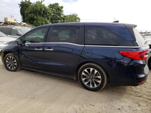 5FNRL6H75NB009661 - 2022 HONDA ODYSSEY EXL BLUE photo 2