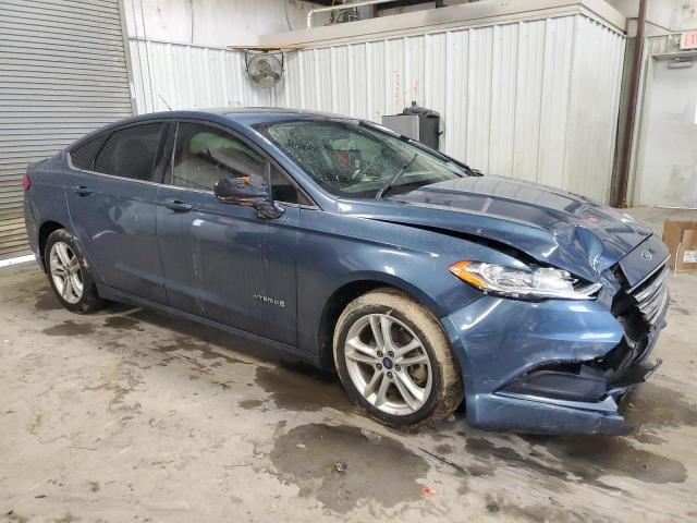 3FA6P0LU0JR101616 - 2018 FORD FUSION SE HYBRID BLUE photo 4