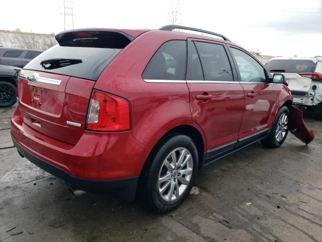 2FMDK3K99DBB44493 - 2013 FORD EDGE LIMITED RED photo 3