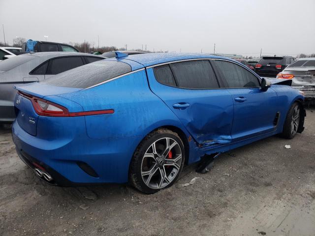 KNAE35LCXK6059411 - 2019 KIA STINGER GT BLUE photo 3