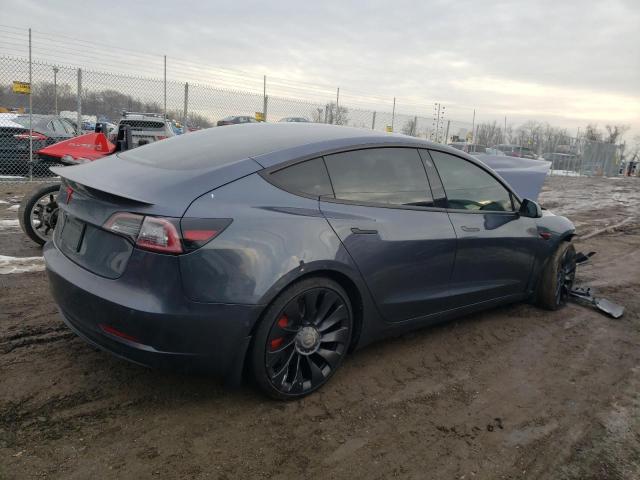 5YJ3E1EC4NF330823 - 2022 TESLA MODEL 3 GRAY photo 3