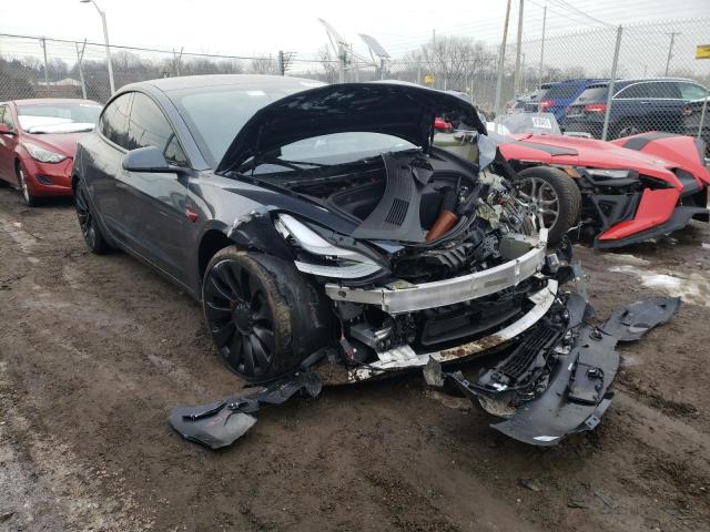 5YJ3E1EC4NF330823 - 2022 TESLA MODEL 3 GRAY photo 4