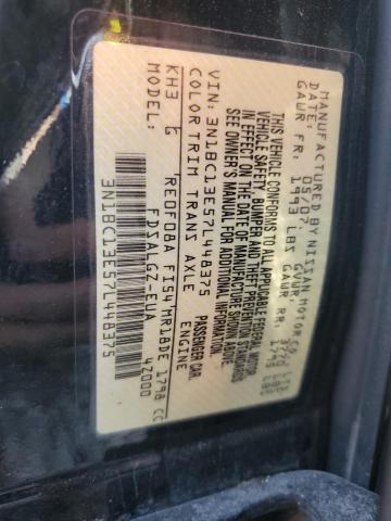 3N1BC13E57L448375 - 2007 NISSAN VERSA S BLACK photo 13