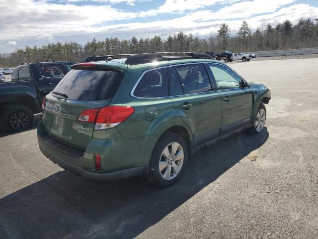 4S4BRDJC5B2435307 - 2011 SUBARU OUTBACK 3.6R LIMITED GREEN photo 3