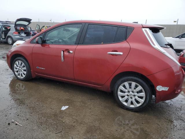 1N4AZ0CP2FC306309 - 2015 NISSAN LEAF S BURGUNDY photo 2