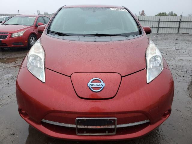 1N4AZ0CP2FC306309 - 2015 NISSAN LEAF S BURGUNDY photo 5