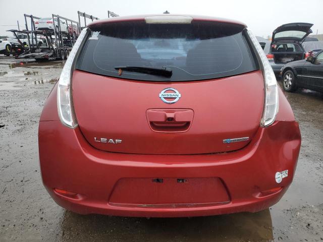 1N4AZ0CP2FC306309 - 2015 NISSAN LEAF S BURGUNDY photo 6