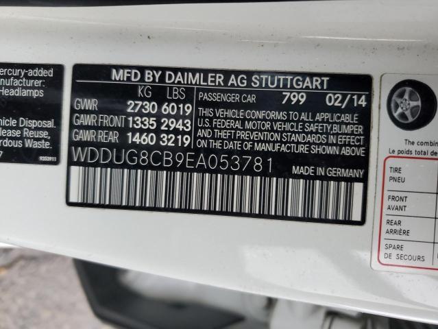 WDDUG8CB9EA053781 - 2014 MERCEDES-BENZ S 550 WHITE photo 13