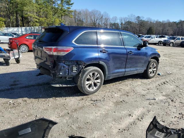 5TDZKRFHXGS137330 - 2016 TOYOTA HIGHLANDER LE BLUE photo 3