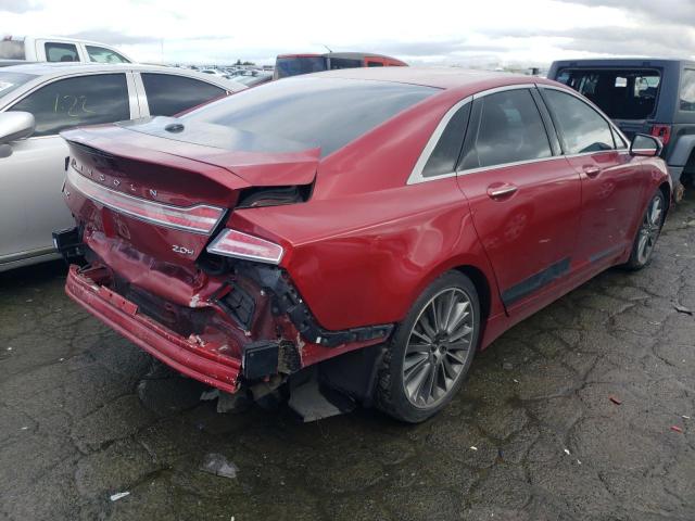 3LN6L2LUXDR816842 - 2013 LINCOLN MKZ HYBRID RED photo 3