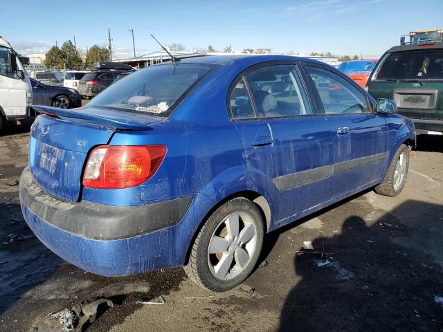 KNADE123X86323686 - 2008 KIA RIO BASE BLUE photo 3